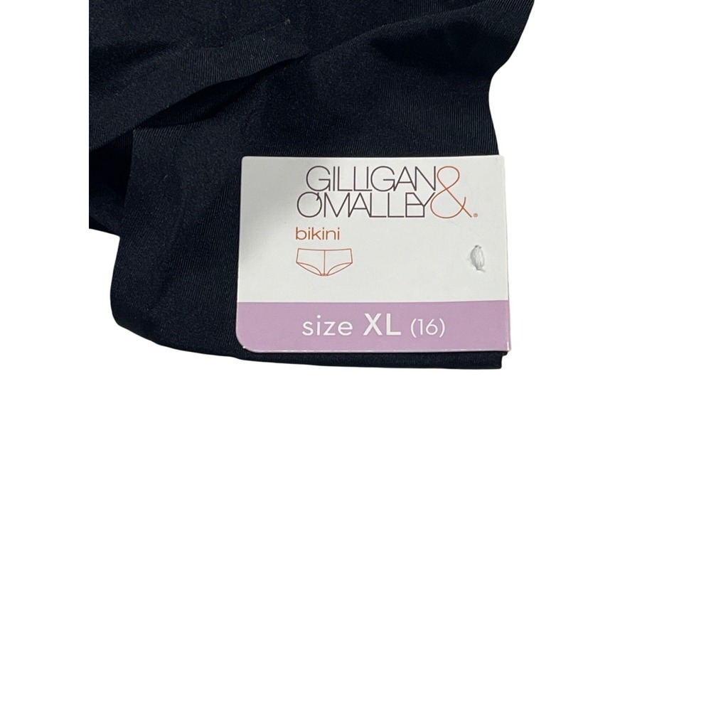 Gilligan & OMalley Bikini Underwear XL (16) Black Nylon & Spandex Blend‎ New - Picture 4 of 5